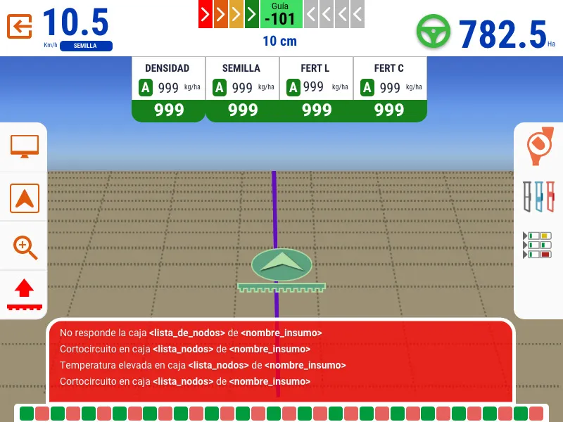 Precision agriculture UI screens