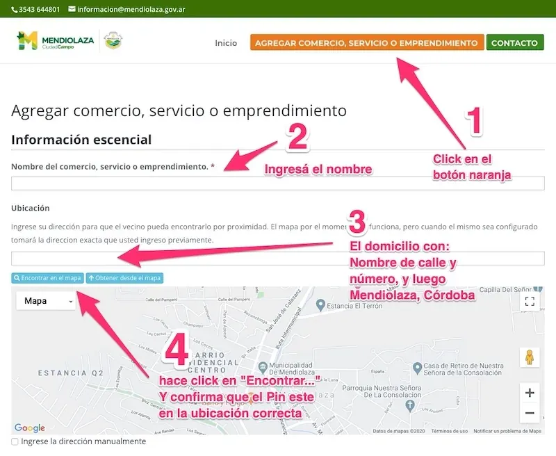 Municipality of Mendiolaza service summary reference